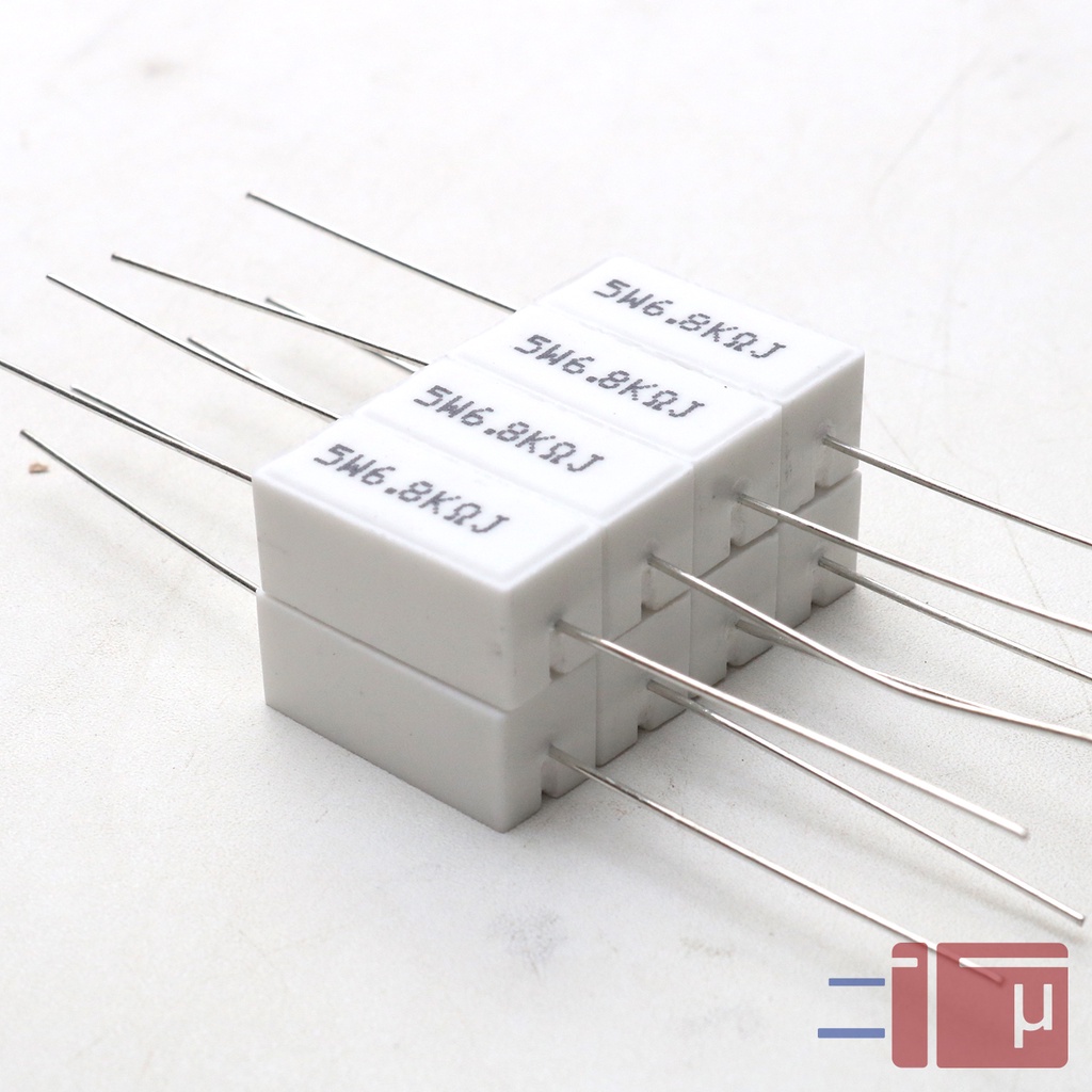 Resistor Kapur 6K8 6.8K 5W Taiwan Kaki Tembaga