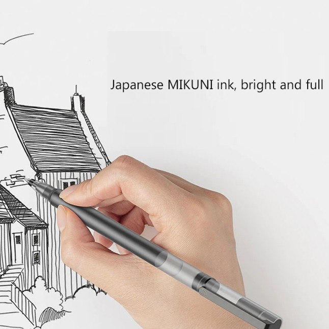

tulis-alat-paket- xiaomi mijia gel pen 0.5mm super durable mikuni japan ink signing pen - hitam