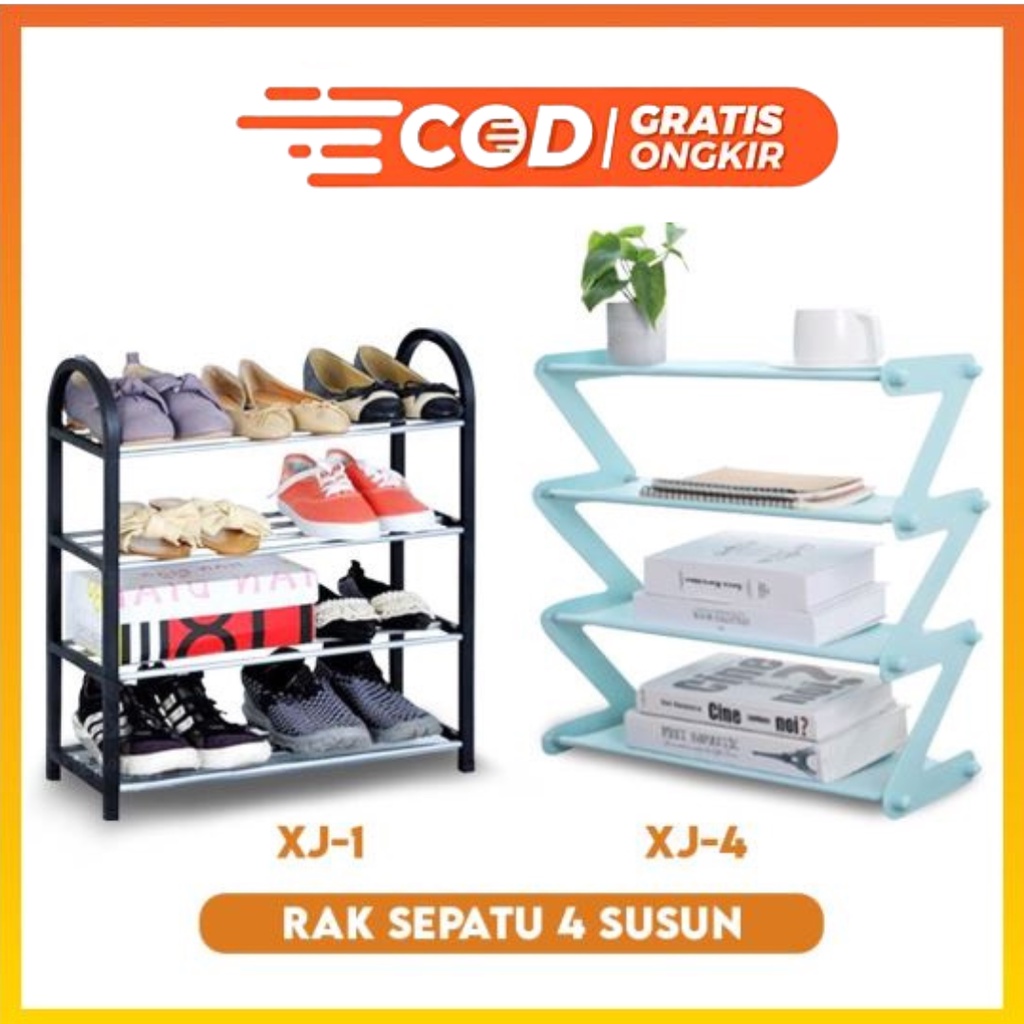 Rak Sepatu Stainlees Rak Sepatu Susun Rak Sepatu Murah Rak sepatu 4 susun WHFURNITURE