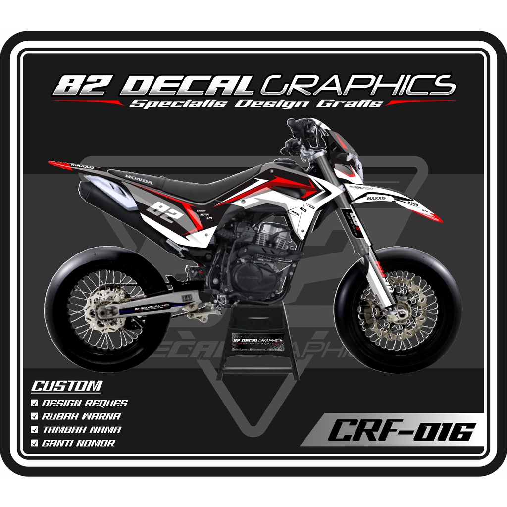 Decal sticker Motor Cross CRF150L Supermoto keren