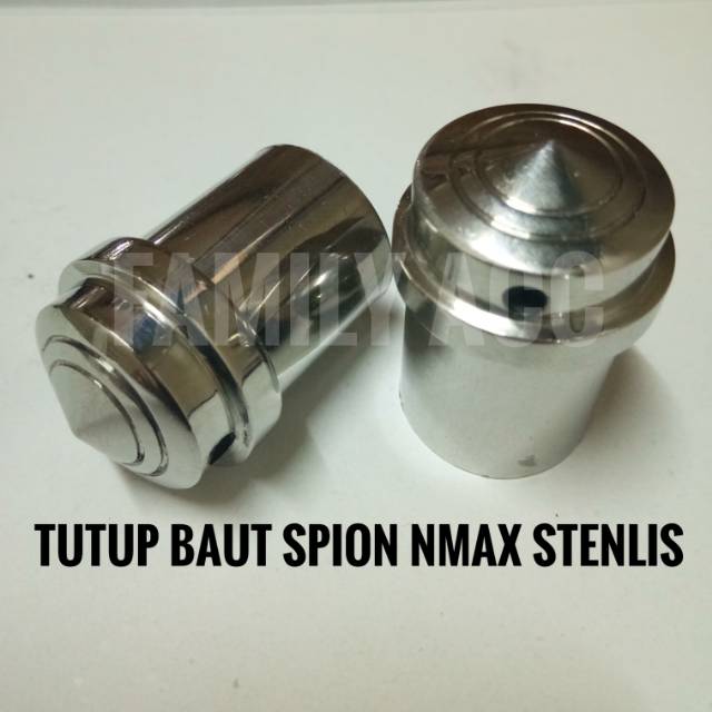 Cover Tutup Lubang Baut Spion Yamaha Stainles Motor Yamaha Nmax dan Aerox 155