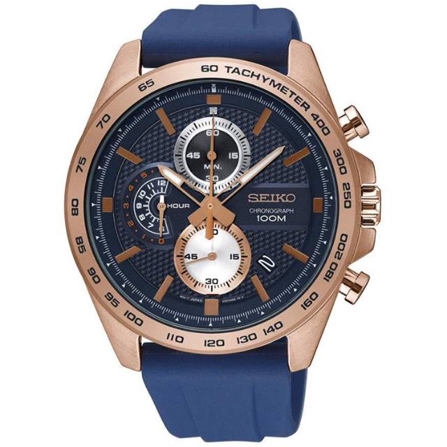 Jam Tangan Pria SEIKO SSB290 Chronograph Quartz Watch Original SSB290P1