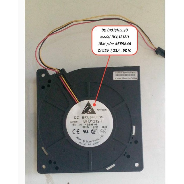 Fan DC BRUSHLESS 12V BFB1212H UKURAN 12X12CM