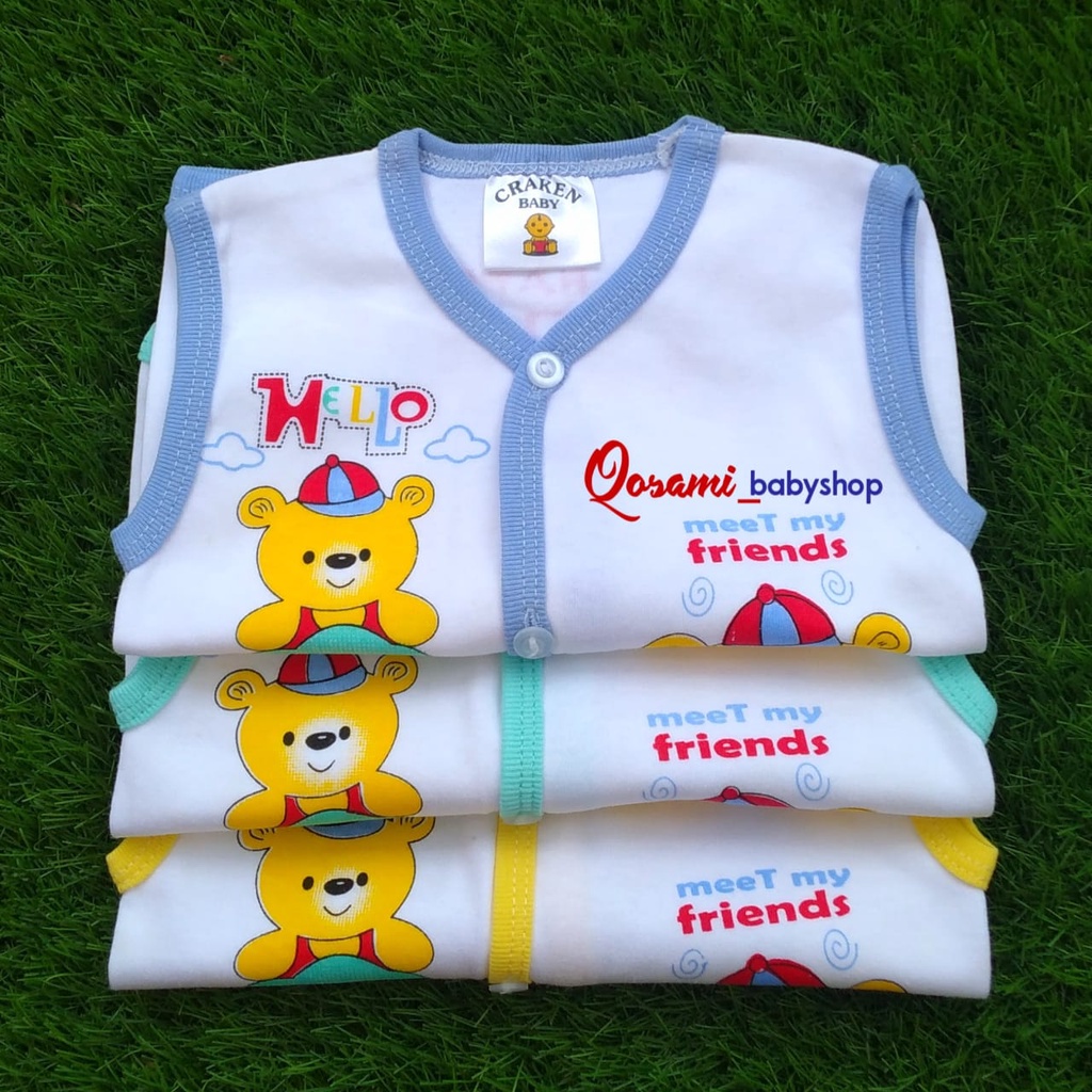 CRAKEN 3 pcs Kaos Buntung Bayi Motif SNI