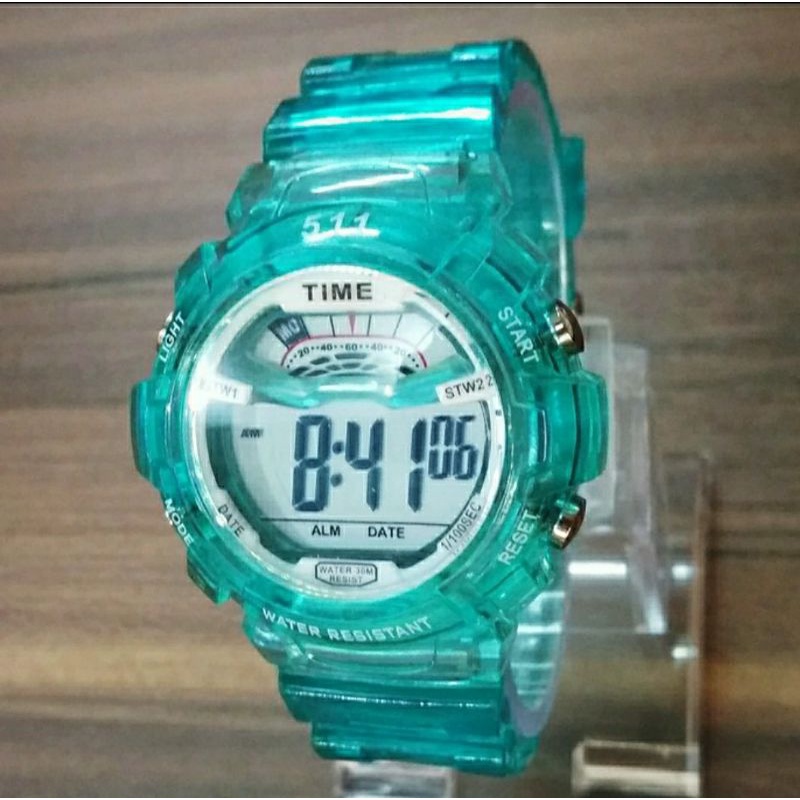 Promo Terbaru Jam Tangan Transparan Digital G Time 511 Fashion Sport Wanita Pria Warna