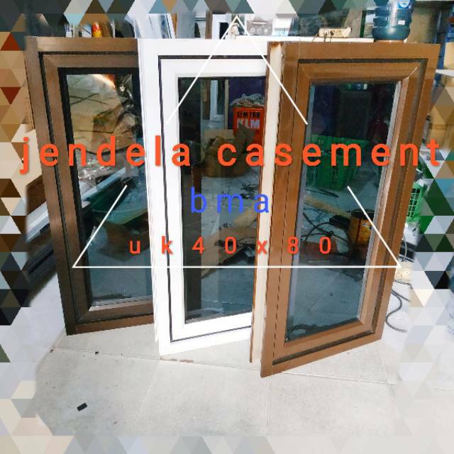  Jendela  Aluminium  Casement 40x80 Bovenli Murah Promo 