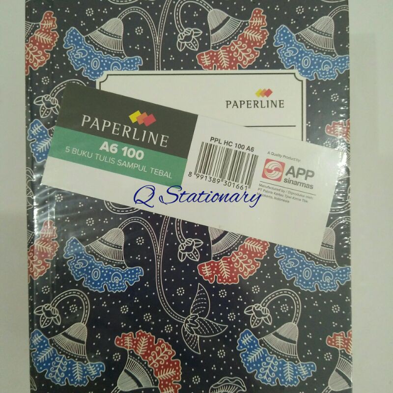 

Buku tulis hardcover ukuran A6 100 lembar merek Paperline 1 pak