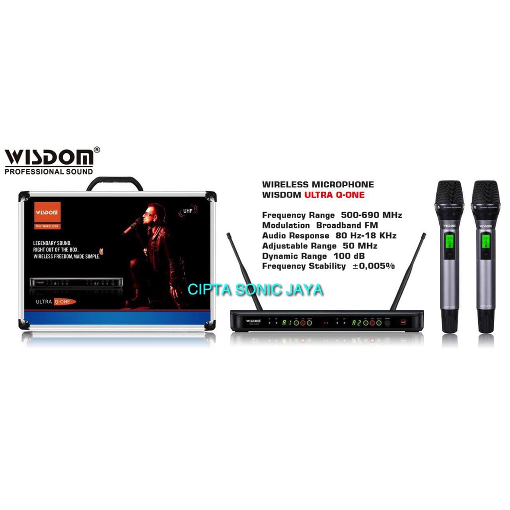 MIC Wisdom Ultra Q1 Dual Channel Handheld Wireless Microphone Q-ONE ORIGINAL