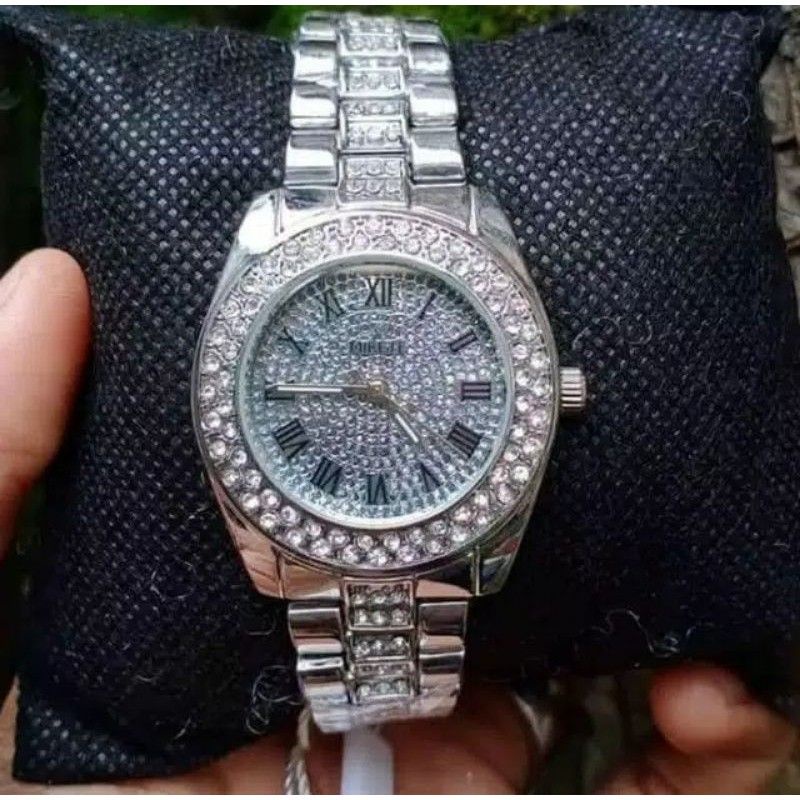 JAM TANGAN WANITA MOTIF PERMATA ANGKA ROMAWI