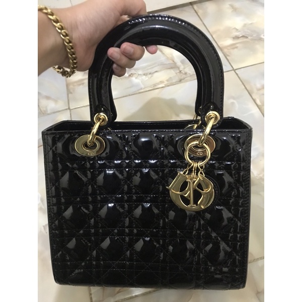 Dior lady patent leather mirror