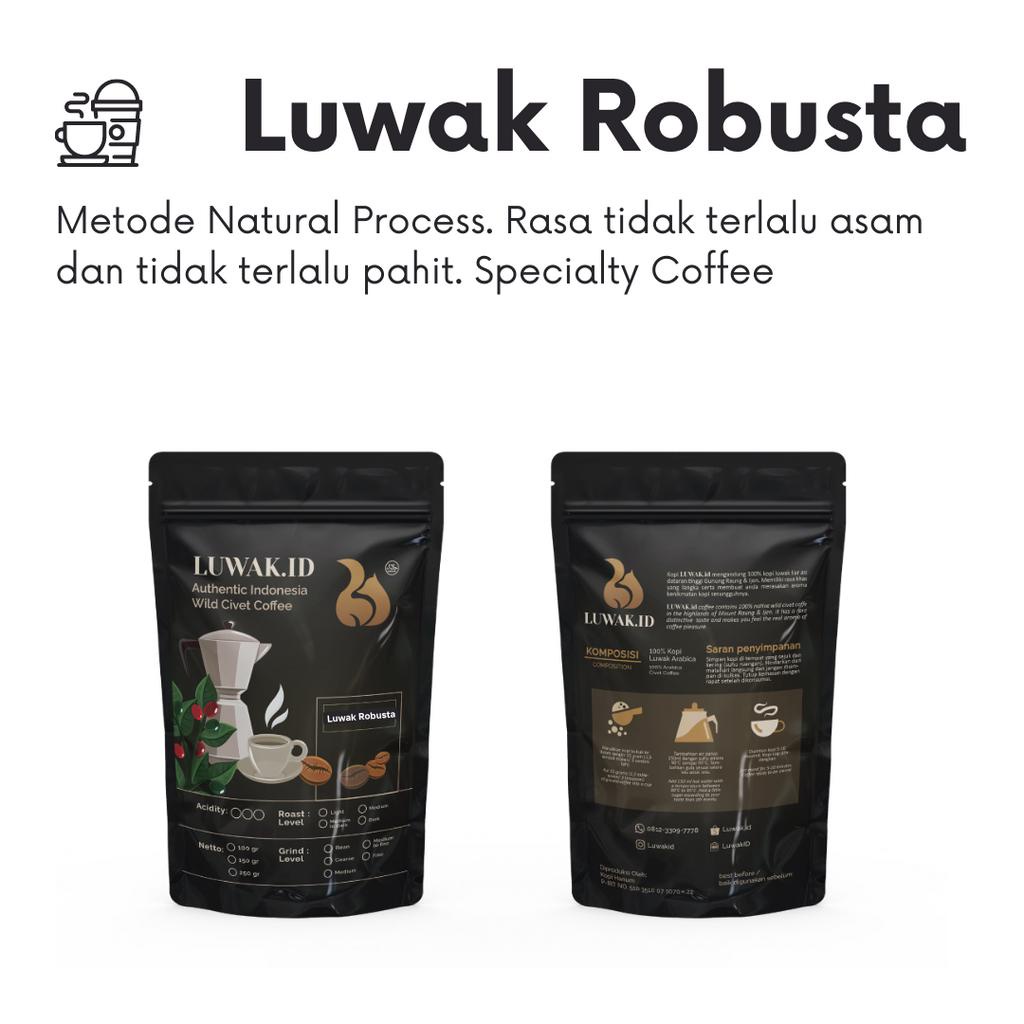 

Kopi Luwak Liar Asli Robusta Luwak.id Rasa Lembut - Premium Quality