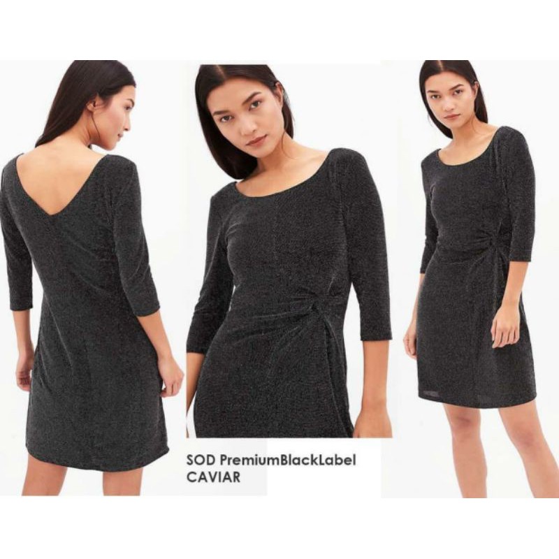 S oliver metallic grey&amp;black cocktail dress