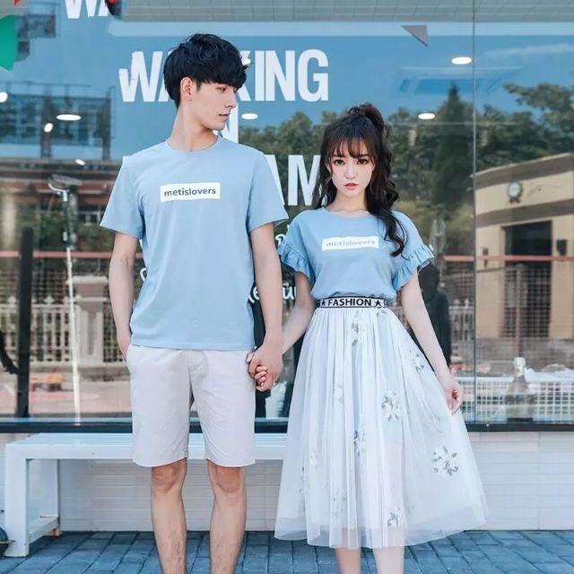 MYSTIQUE.ID-BAJU KAOS COUPLE METISLOVERS T-SHIRT LUCU DAN AESTHETIC