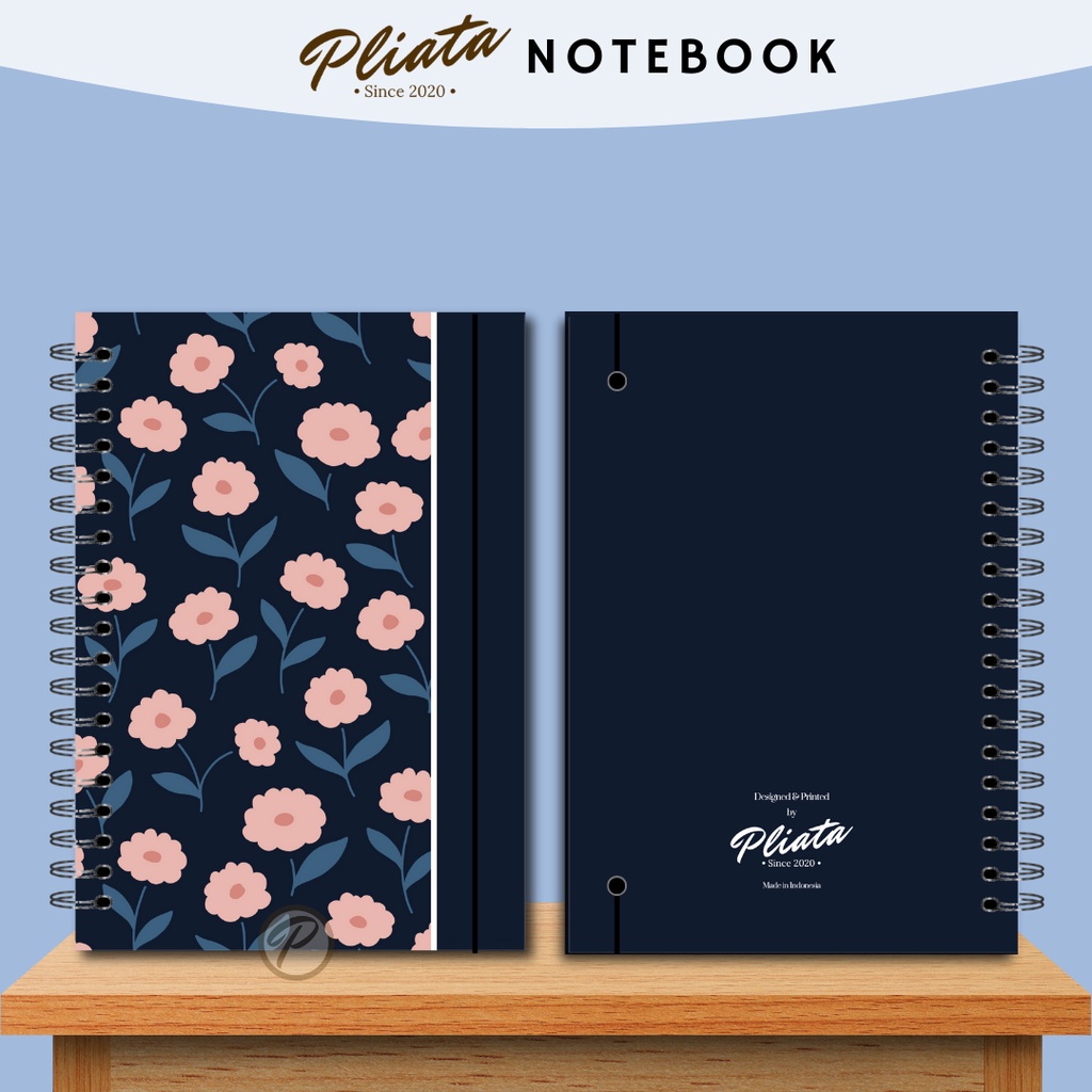 

PLIATA NOTEBOOK SPIRAL - (PN7) Blue Flower - Softcover Doft Aesthetic Book Buku Tulis