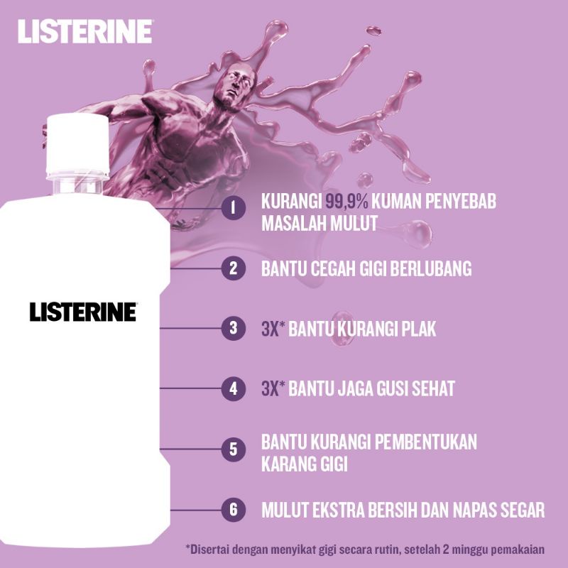 LISTERINE Multi Protect Zero Antiseptic Mouthwash / Obat Kumur Antiseptik 250 ml - No Alcohol