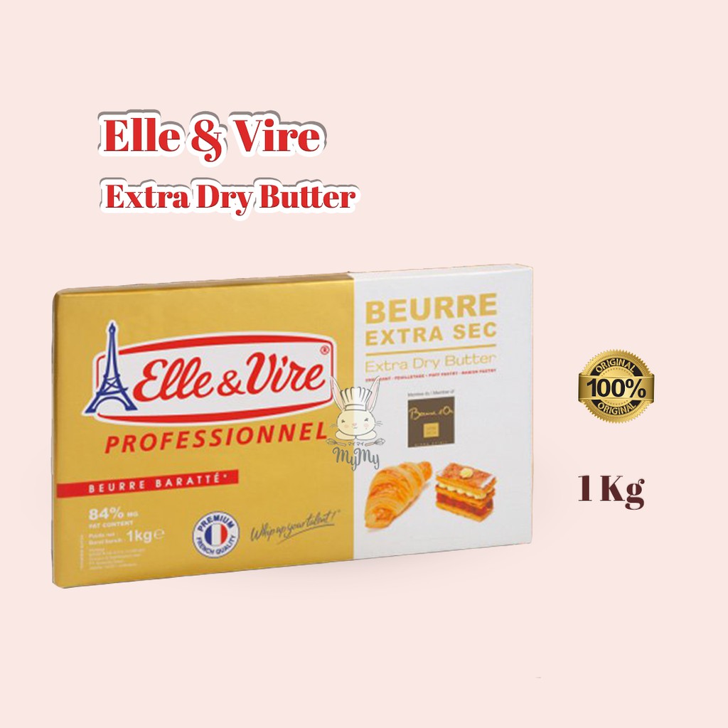 

Elle et Vire Butter Sheet Extra Dry Unsalted Butter Croissant 84% Fat