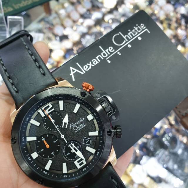 Jam tangan watch pria wanita cewek cowok 2 warna casual formal sport AlexandreChristie original