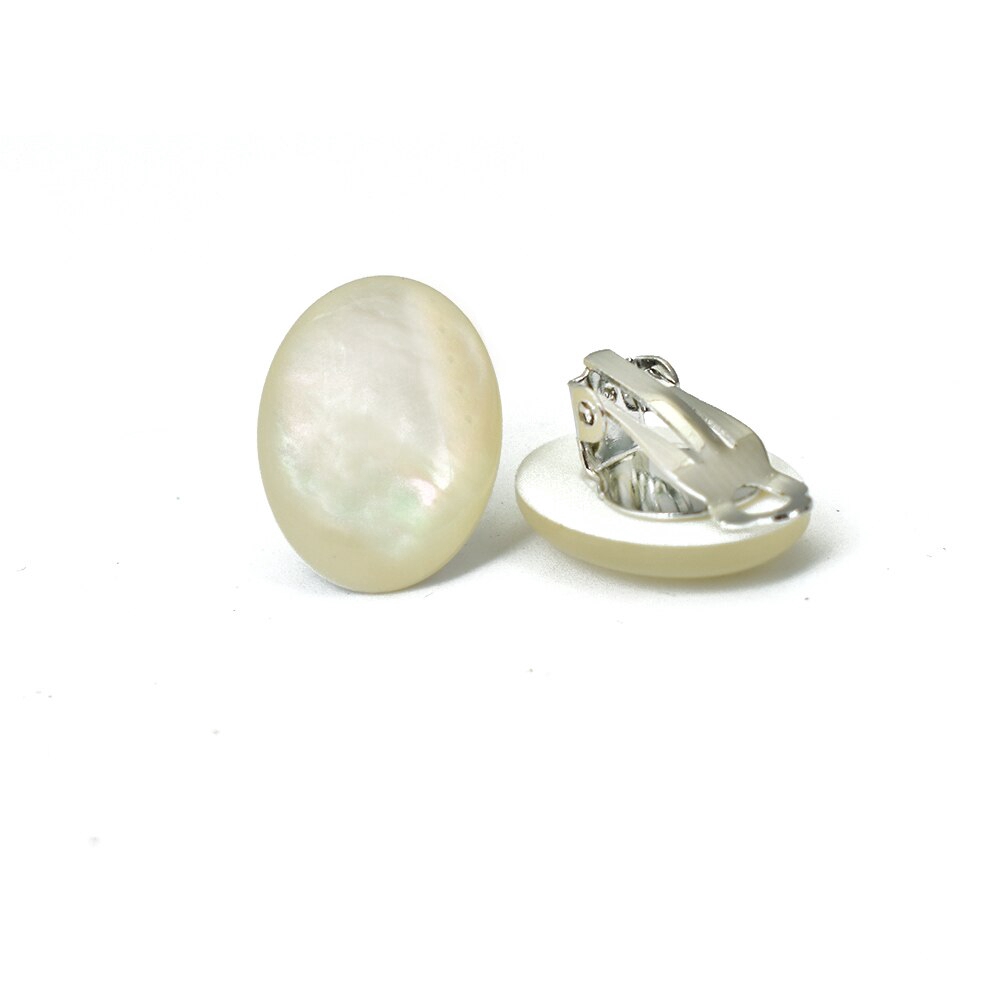 Anting Klip Tanpa Tindik Bentuk Bulat / Oval / Persegi Panjang Geometris Bahan Resin Untuk Wanita