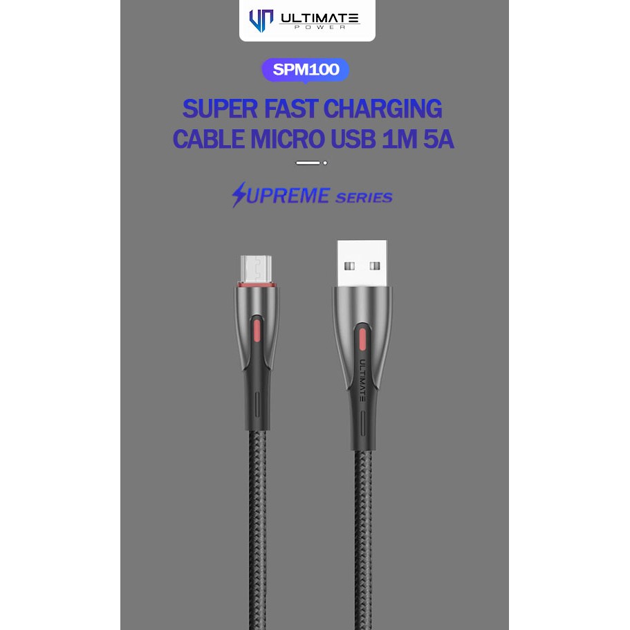 Ultimate kabel data cable supreme series micro usb 1m 5a ori