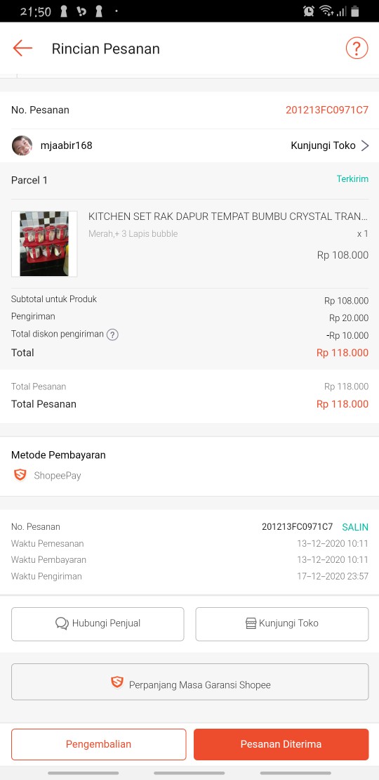 Kitchen Set Rak Dapur Tempat Bumbu Crystal Transparant Nagata 757