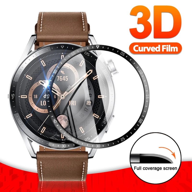 Pelindung Layar Smartwatch 3D Curved PMMA Anti Gores 43mm 46mm Untuk Huawei GT 3 Pro