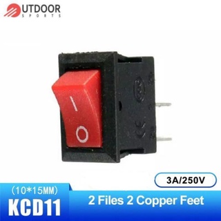Saklar Mini Rocker Switch Mini Merah Hitam 2 Pin 3A 250VAC on-off SPST Merah Hitam