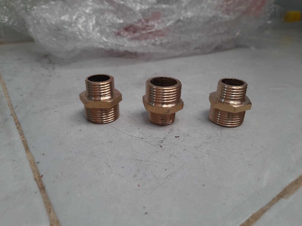 Double Nipple / Dobel Nepel 3/4 X 1/2 Kuningan