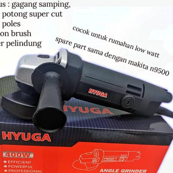 Termurah웃 Promo Mesin Gerinda Tangan Angle Grinder 4 Inch 400W Low Watt Hyuga by Uchiha Japan Techno