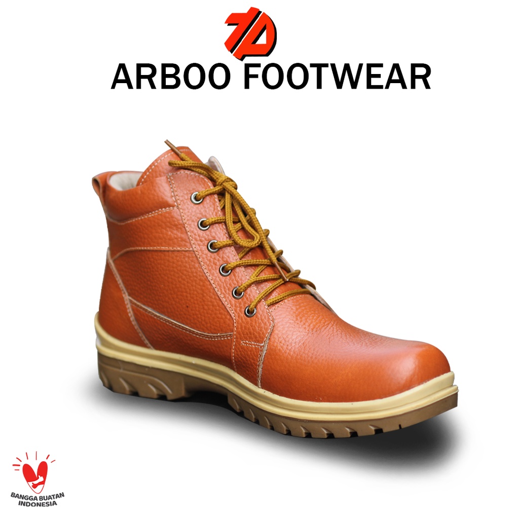 Draxrile Kulit Sapi Asli - Sepatu Safety 100% Kulit Sapi Asli