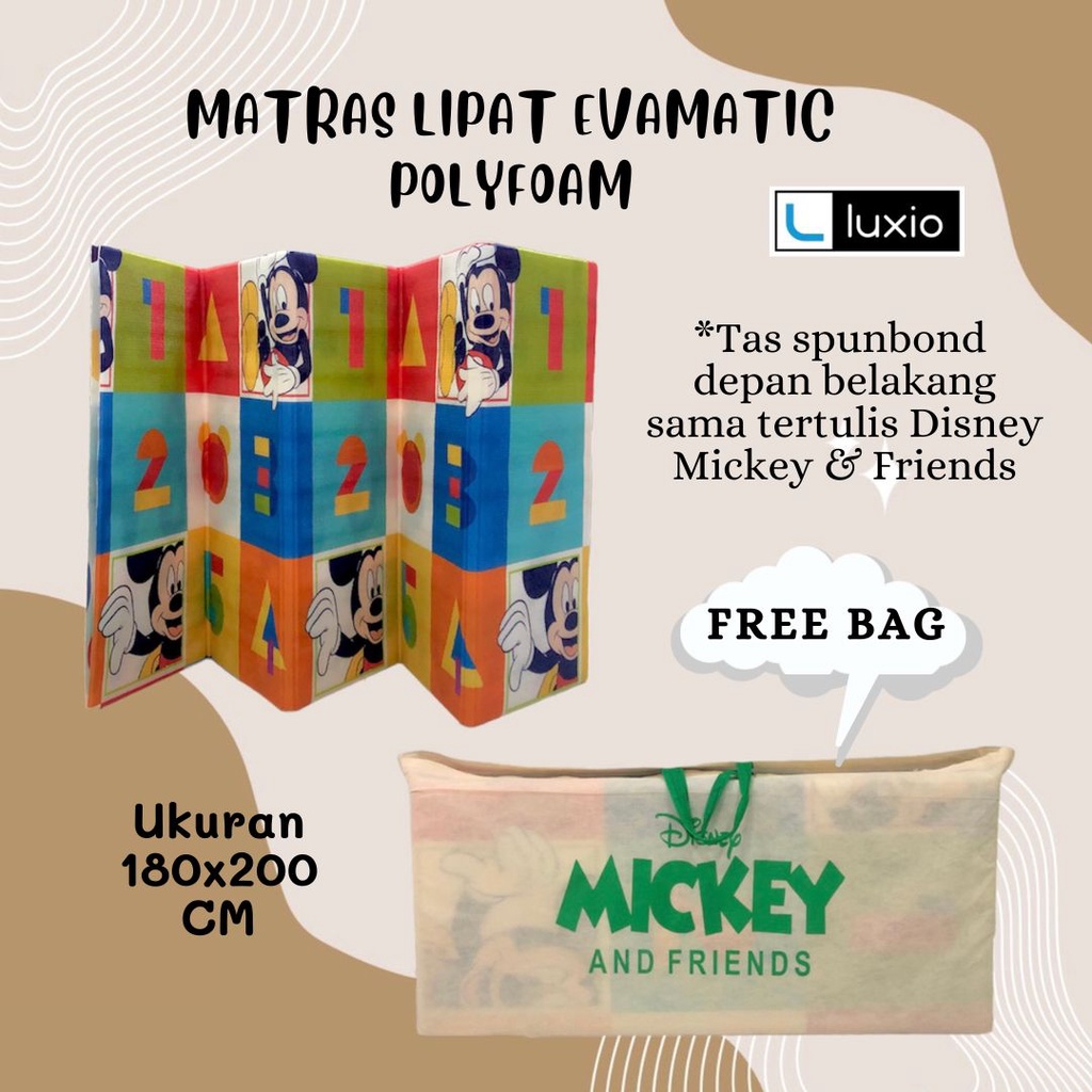 Matras Lipat Evamatic Polyfoam Disney 180x200 | Karpet Matras Lipat Evamatic | Playmats Lipat Polyfo