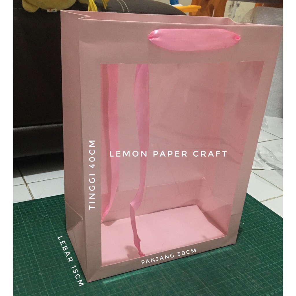 

Paperbag pink paperbag valentine ukuran besar size 1