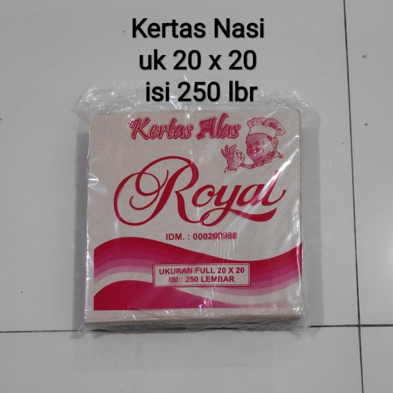 Kertas nasi - Kertas bungkus Nasi Kotak kertas uk 20x20