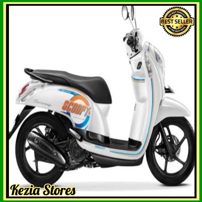 Murah striping honda scoopy 2015 sporty stiker list body biru motor standar kualitas terbaik murah K