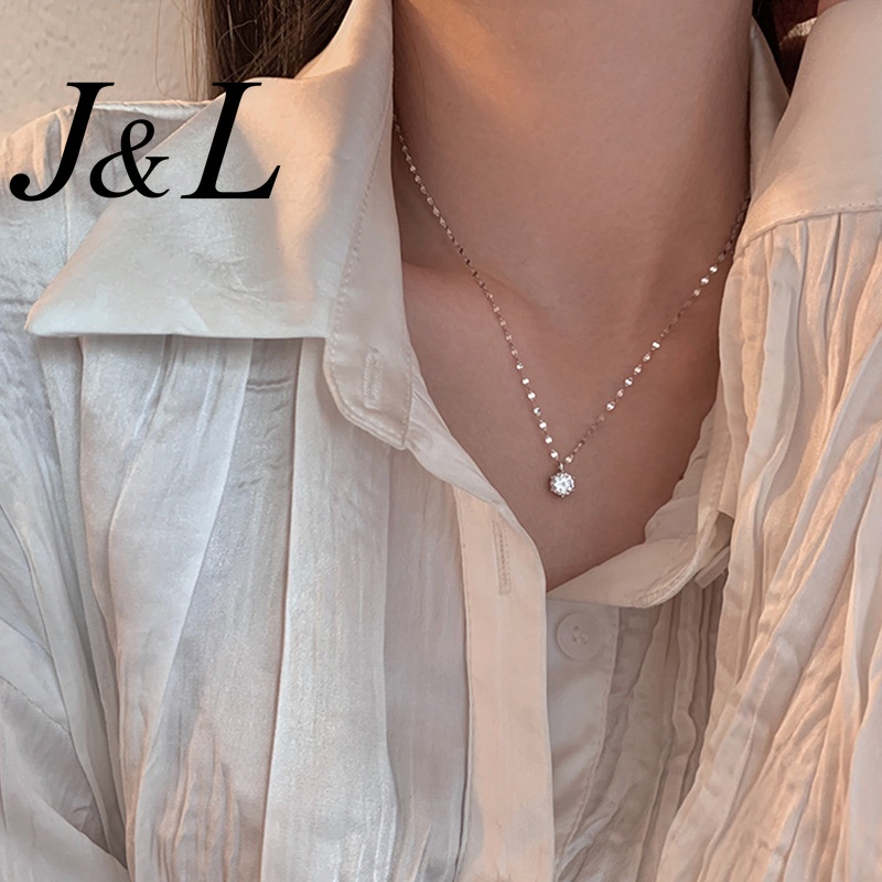 #New Arrival# Fashion Jewelry Accessories Korean Alloy Moon Sun Zircon Pendant Necklace for Women
