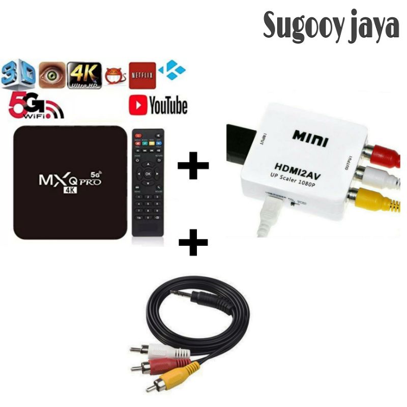 Paket lengkap android tv untuk tv tabung