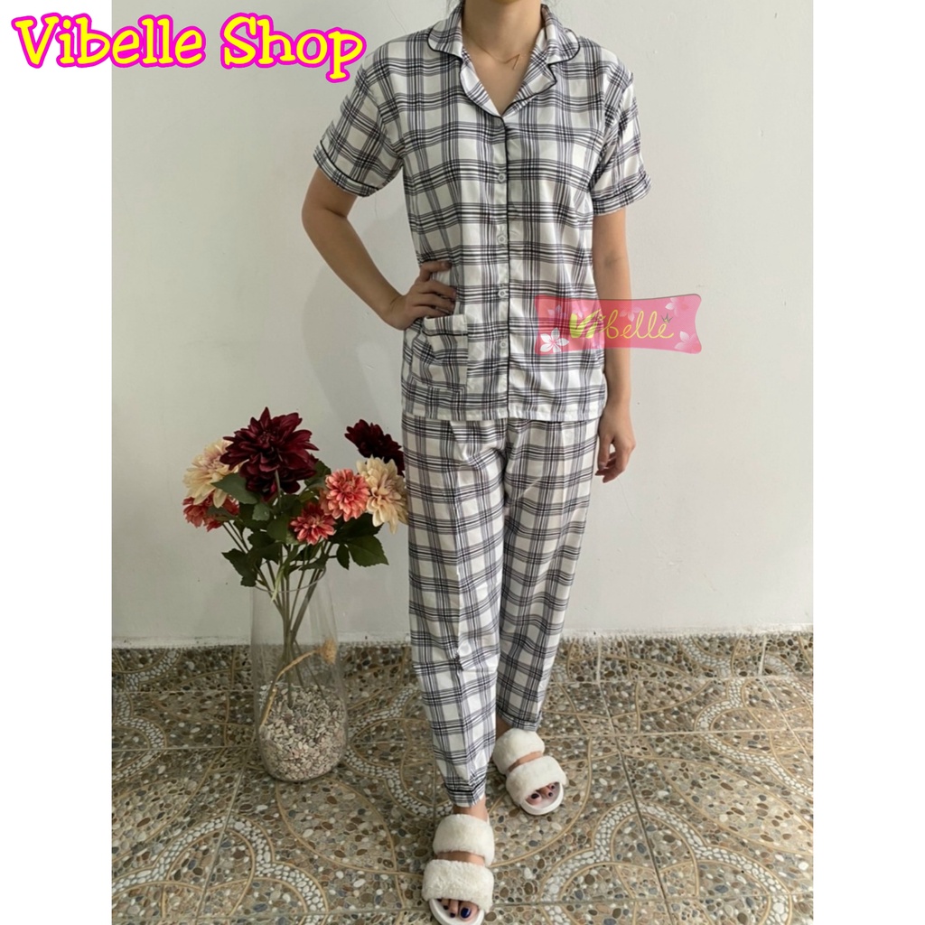 VIBELLECP - CP Vibelle shop grosir baju tidur piyama karakter fashion murah wanita-CP KOTAK PUTIH
