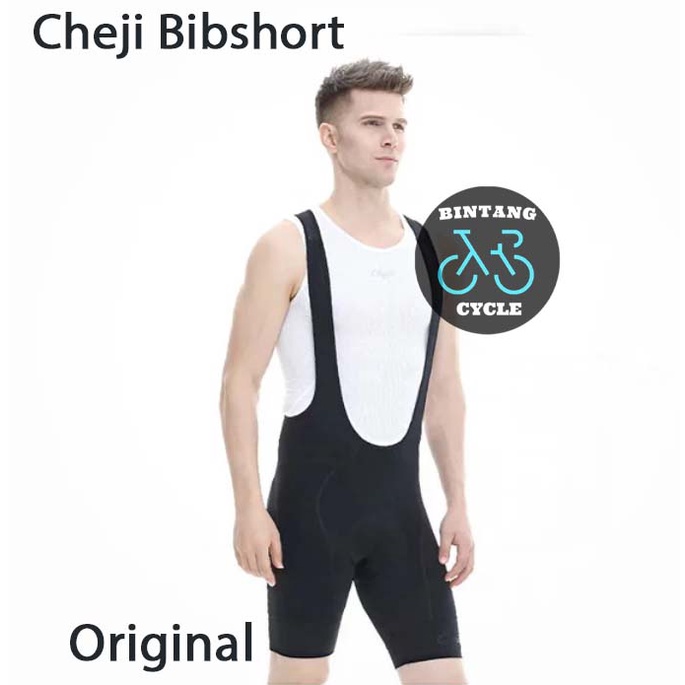 BIBSHORT CHEJI CHEJI BIB SHORT LUOYA BLACK - Jersey Celana Sepeda