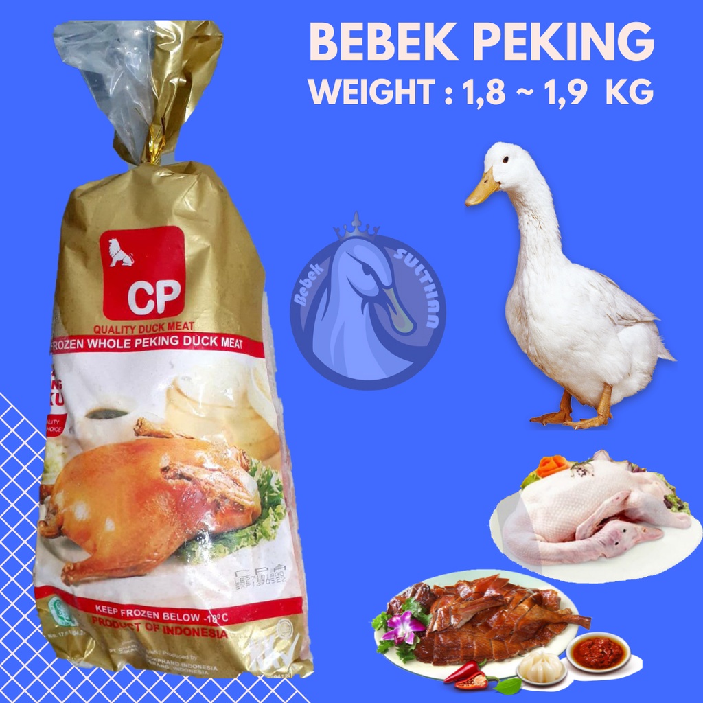 

BEBEK PEKING 1,8 - 1,9 KG DAGING BEBEK BEKU FROZEN FOOD