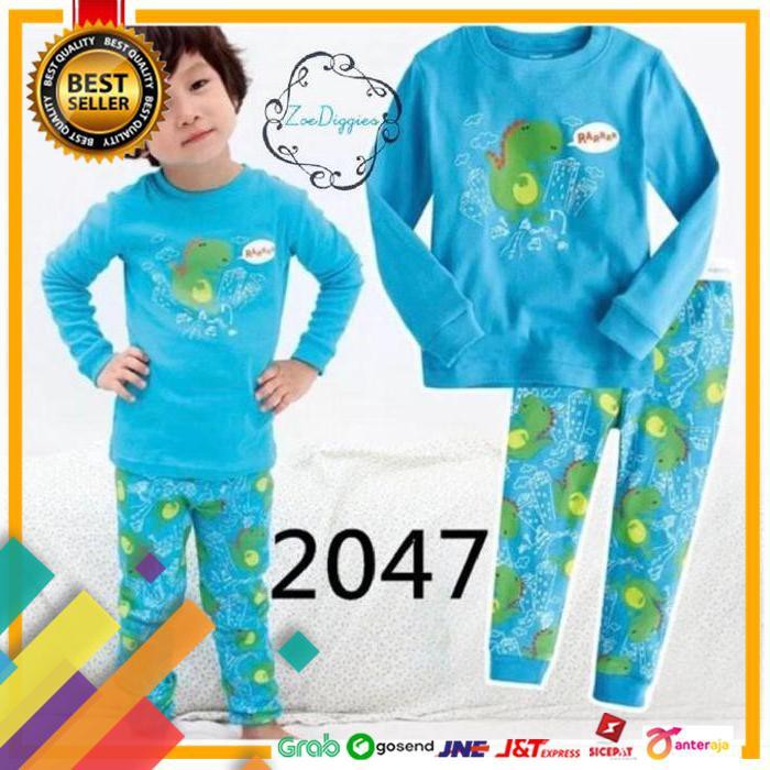ON SALE.. PIYAMA BAJU ANAK LAKI LAKI IMPORT ADEM KATUN KARAKTER THOMAS CARS DINO - FORMULA1, SIZE