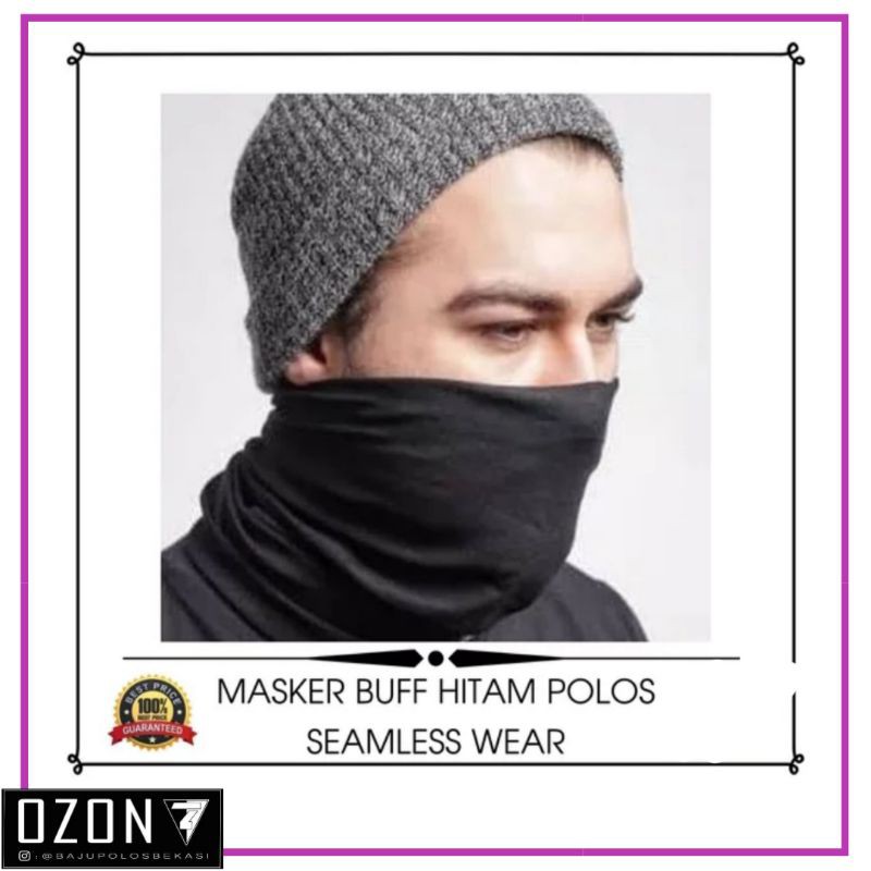 Masker Baff Multifungsi Hitam Polos Murah