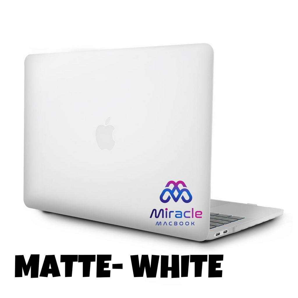 MACBOOK NEW AIR PRO RETINA Case MATTE WHITE DOFF SERIES  11 12 13 14 15 16 INCH NON / WITH CD ROOM / TOUCHBAR / TOUCH ID / M1 2020 2021 2022