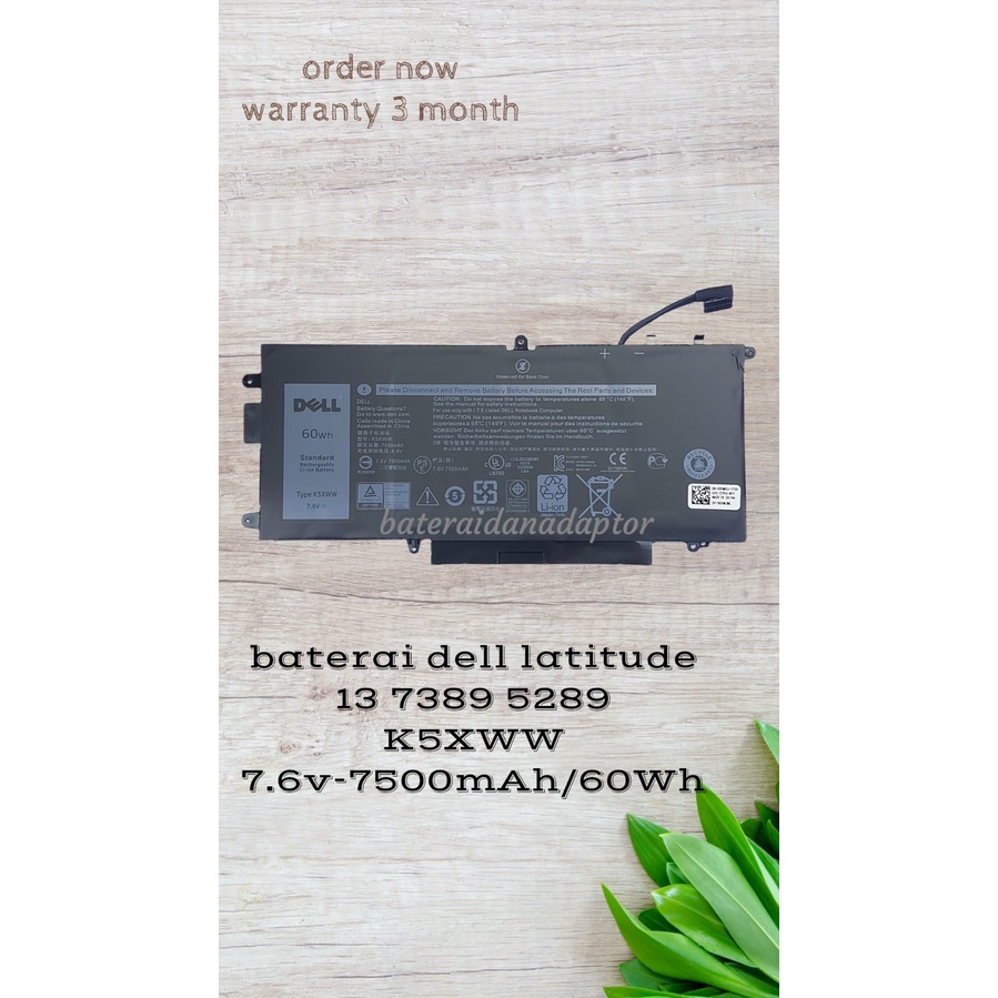Baterai Dell Latittude 13 7389 5289 K5XWW