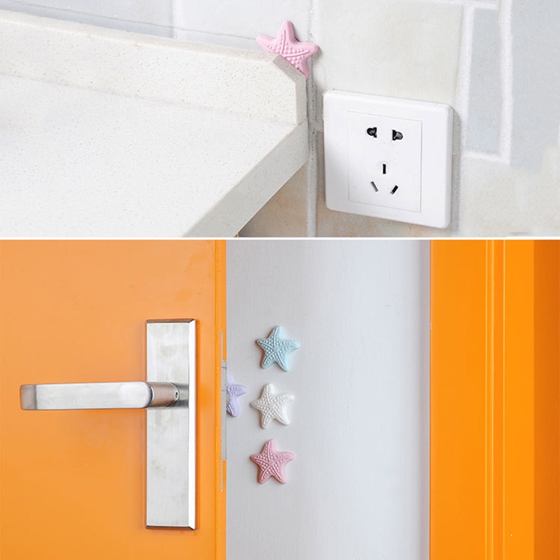 4Pcs / set Stiker Dinding Desain Bintang Laut Luminous Tahan Guncangan Untuk Dekorasi Rumah