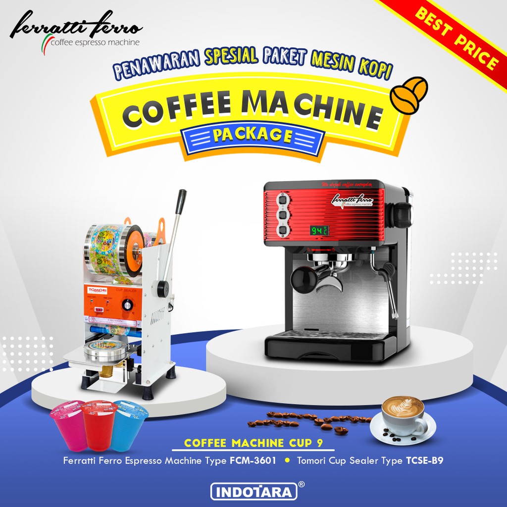 Paket Mesin Kopi Espresso Machine Cup - 9