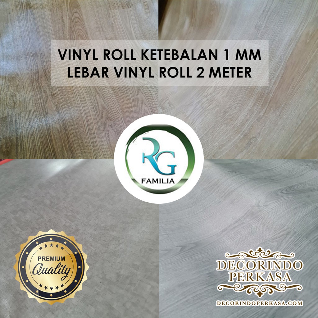 Karpet Vinyl Roll 1 mm RG Familia Harga Per m2 Lantai Vinyl Motif Kayu