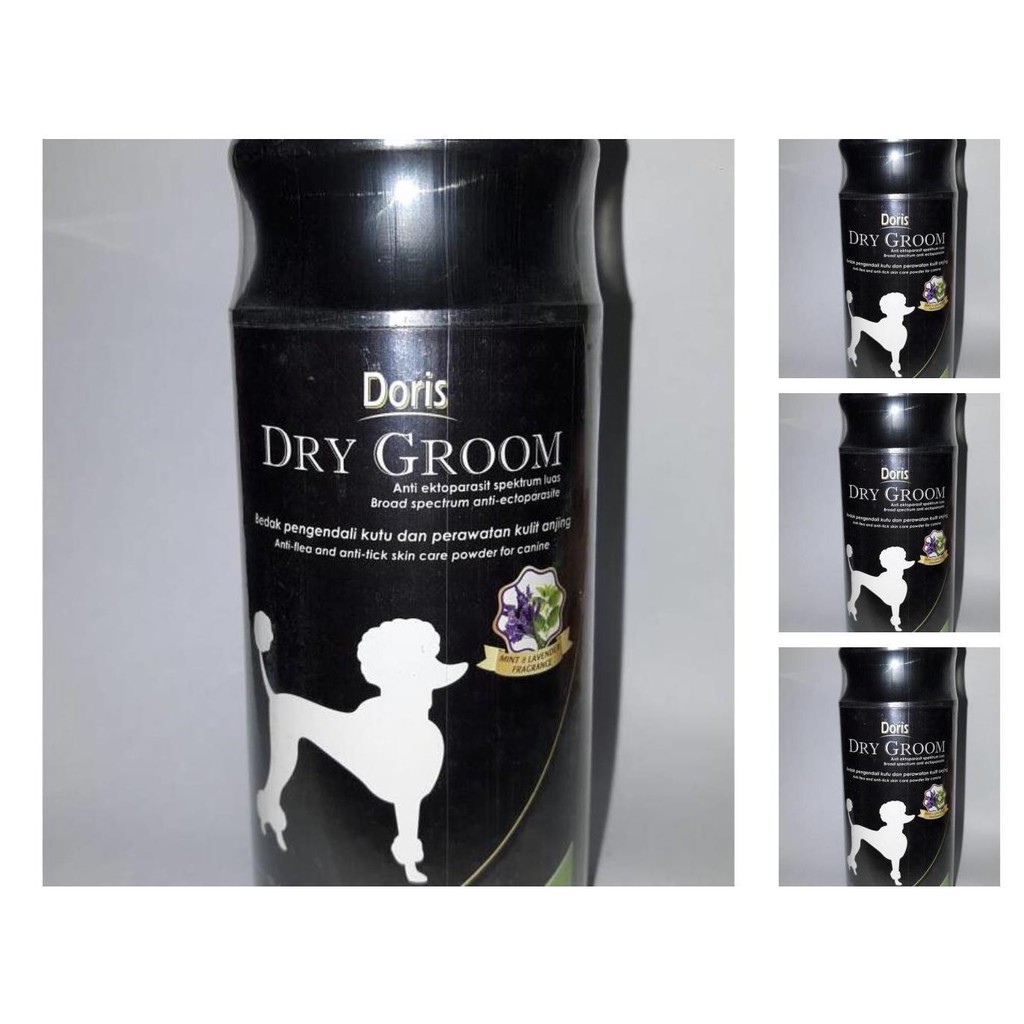 bedak kutu dan skin care doris dry groom 100g   kalbe farma