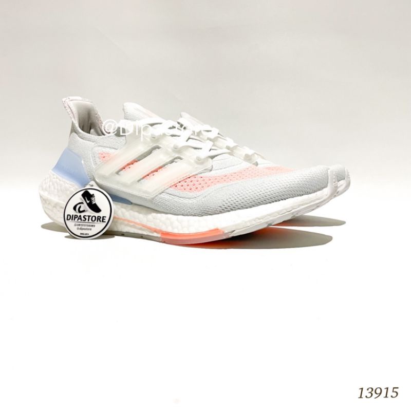Adidas UltraBoost 21 White Glow Pink Turbo BNIB ORIGINAL BASF BOOST