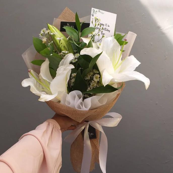 Ready...Ready...Ready...] Buket Bunga Lily / Bunga Asli / Lily Bouquet / Hadiah Buket Bunga