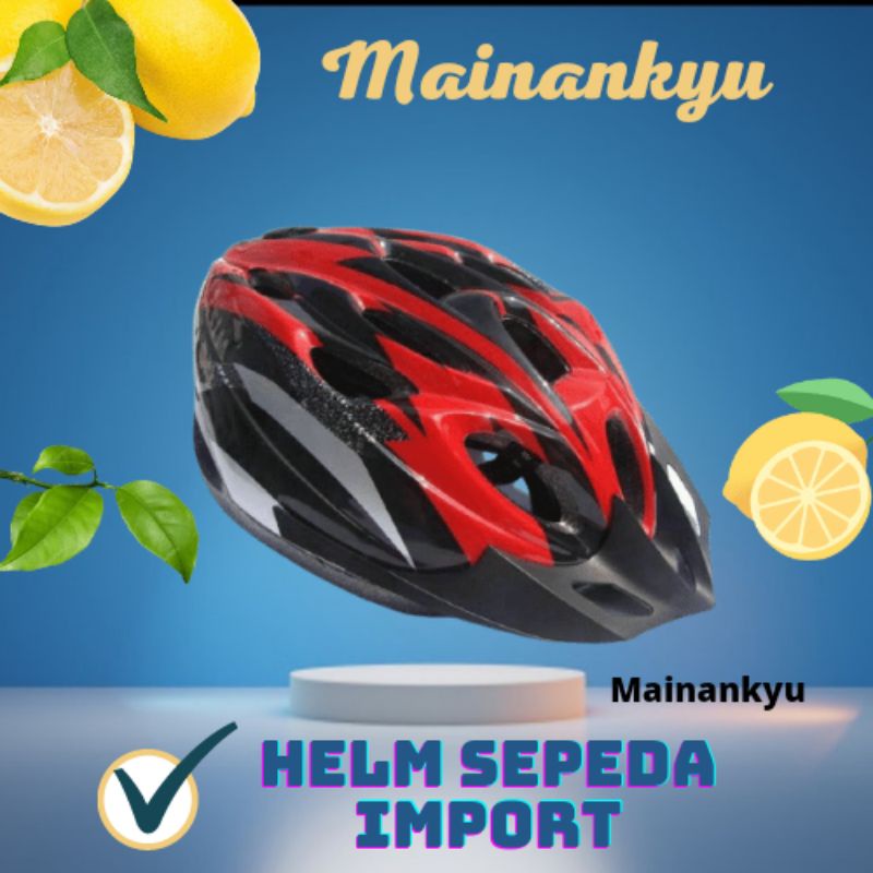 (MAINANKYU)  Helm Sepeda EPS Foam PVC - x31 - Red/Black