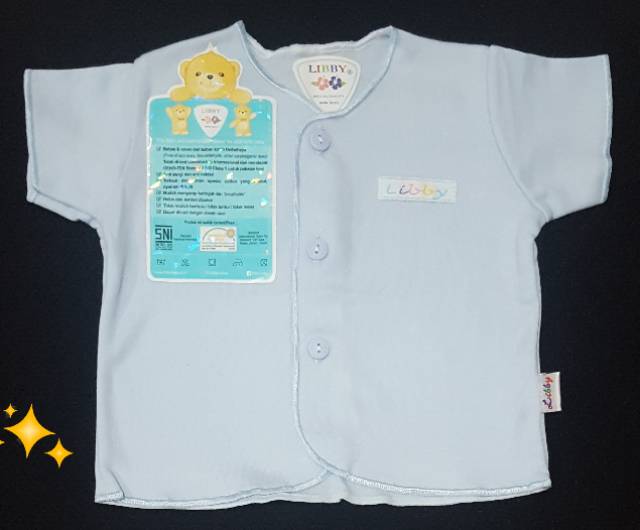 Libby Baju Pendek NB Polos Putih / Warna / Baju Bayi (0-3) Pendek Polos Warna